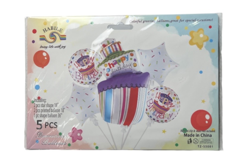 2.99 HAPPY BIRTHDAY BALLOON SET 5 PCS